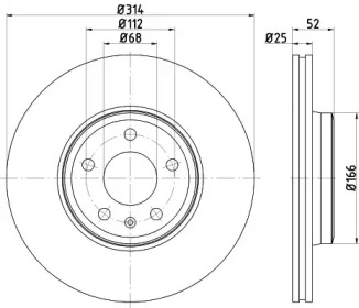 Тормозной диск HELLA PAGID 8DD 355 125-201