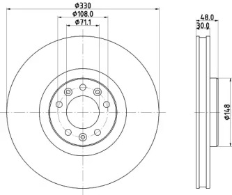 Тормозной диск HELLA PAGID 8DD 355 125-331