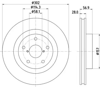 Тормозной диск HELLA PAGID 8DD 355 125-431