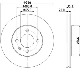 Тормозной диск HELLA PAGID 8DD 355 125-391