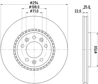 Тормозной диск HELLA PAGID 8DD 355 125-401