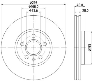 Тормозной диск HELLA PAGID 8DD 355 125-481