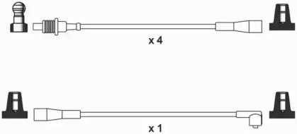 Комплект проводов зажигания WAI ISL066