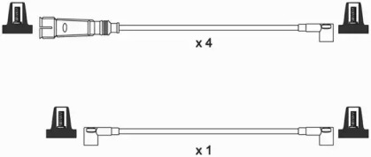 Комплект проводов зажигания WAI ISL067