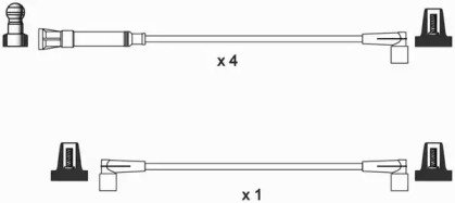 Комплект проводов зажигания WAI ISL069