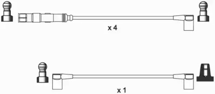 Комплект проводов зажигания WAI ISL072
