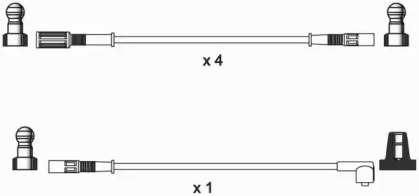 Комплект проводов зажигания WAI ISL076