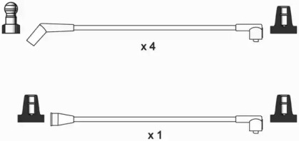 Комплект проводов зажигания WAI ISL077