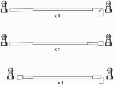 Комплект проводов зажигания WAI ISL079