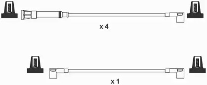 Комплект проводов зажигания WAI ISL085