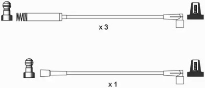 Комплект проводов зажигания WAI ISL094