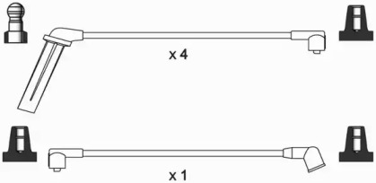 Комплект проводов зажигания WAI ISL095