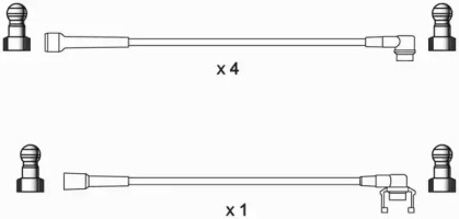Комплект проводов зажигания WAI ISL098