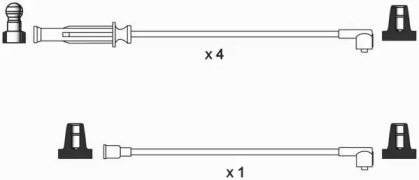 Комплект проводов зажигания WAI ISL111