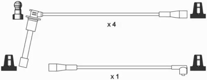 Комплект проводов зажигания WAI ISL119