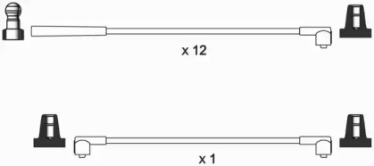 Комплект проводов зажигания WAI ISL122
