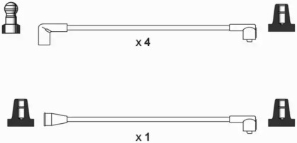 Комплект проводов зажигания WAI ISL133