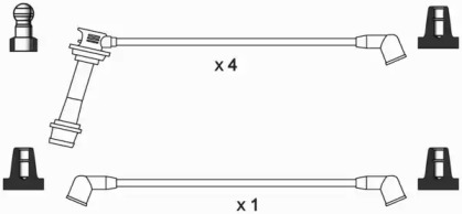 Комплект проводов зажигания WAI ISL142