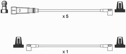 Комплект проводов зажигания WAI ISL152