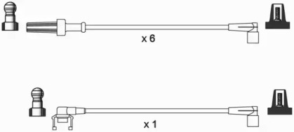 Комплект проводов зажигания WAI ISL153