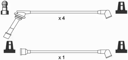 Комплект проводов зажигания WAI ISL165