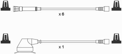 Комплект проводов зажигания WAI ISL166