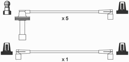 Комплект проводов зажигания WAI ISL170