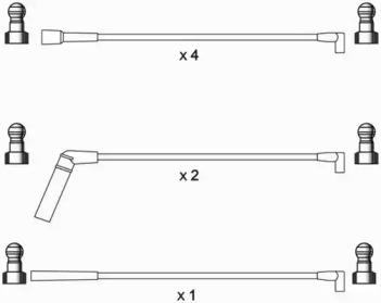 Комплект проводов зажигания WAI ISL182