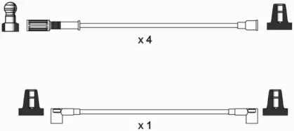 Комплект проводов зажигания WAI ISL197
