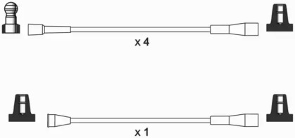 Комплект проводов зажигания WAI ISL211