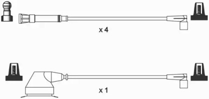 Комплект проводов зажигания WAI ISL219