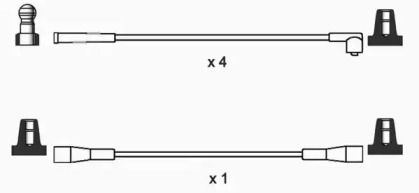 Комплект проводов зажигания WAI ISL001