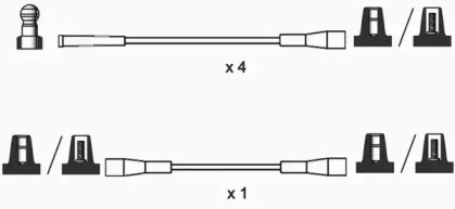 Комплект проводов зажигания WAI ISL004