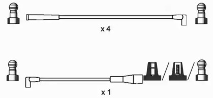 Комплект проводов зажигания WAI ISL007