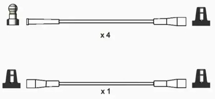 Комплект проводов зажигания WAI ISL008