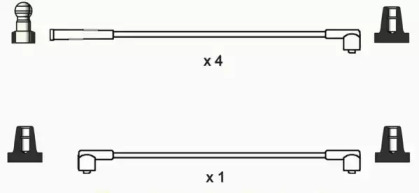 Комплект проводов зажигания WAI ISL015