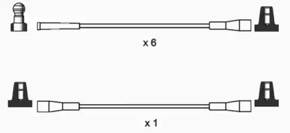 Комплект проводов зажигания WAI ISL019