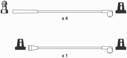 Комплект проводов зажигания WAI ISL025