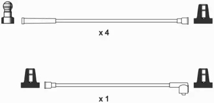 Комплект проводов зажигания WAI ISL027