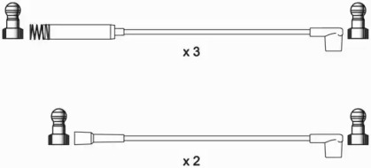 Комплект проводов зажигания WAI ISL029