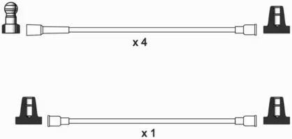 Комплект проводов зажигания WAI ISL043