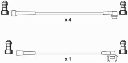 Комплект проводов зажигания WAI ISL053