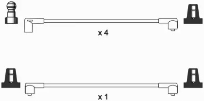 Комплект проводов зажигания WAI ISL057