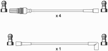 Комплект проводов зажигания WAI ISL059