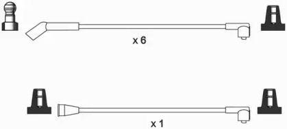 Комплект проводов зажигания WAI ISL270