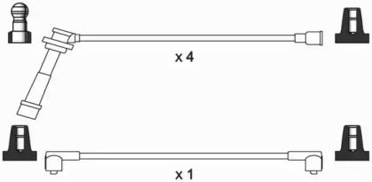 Комплект проводов зажигания WAI ISL282