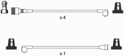 Комплект проводов зажигания WAI ISL304