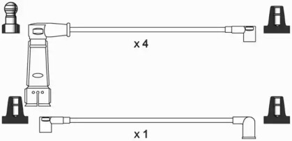 Комплект проводов зажигания WAI ISL320