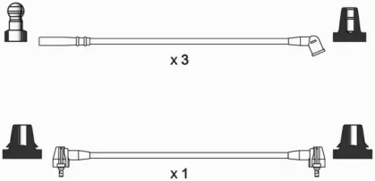 Комплект проводов зажигания WAI ISL343