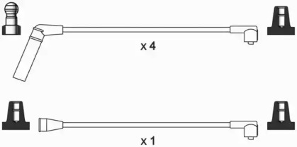 Комплект проводов зажигания WAI ISL386